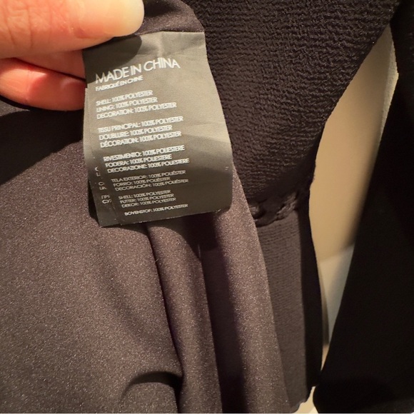 Club Monoco Terrona Peplum Tiered Caviar Black Dress Womens Size 4 - Picture 3 of 9